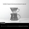 Transparent Glass Pour-Over Coffee Maker Set with Spiral Textured Filter Cup
