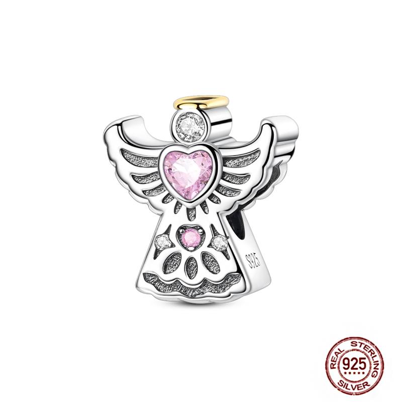 Pink Butterfly Charms Beadscopper Original Heart-Shaped Dog Paw Travel Charm Fit Bracelets Pendant For Women Jewelry Making