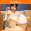 Ice Cream Duck Plush Toy With Keychain For Girls Gift And Bag Decoration