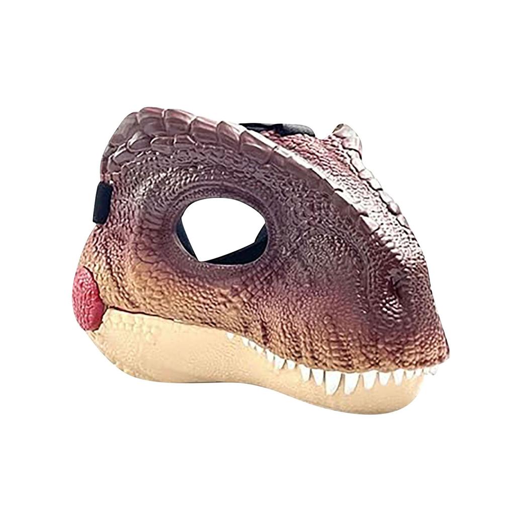 Halloween Dinosaur Head Face Mask Cosplay Props Dino Mask Moving Jaw Hard Plastic Funny Dinosaur Mask With Dinosaur Scream