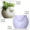 Yak Succulent Plant Flower Pot Resin Silicone Mold Sitting Cute Cow Storage Box Concrete Mould Cow Yak Candle Cup Gypsum Molds