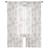 Ginkgo Leaves Texture Pink Tulle Sheer Window Curtains for Living Room Kitchen Children Bedroom Voile Hanging Curtain