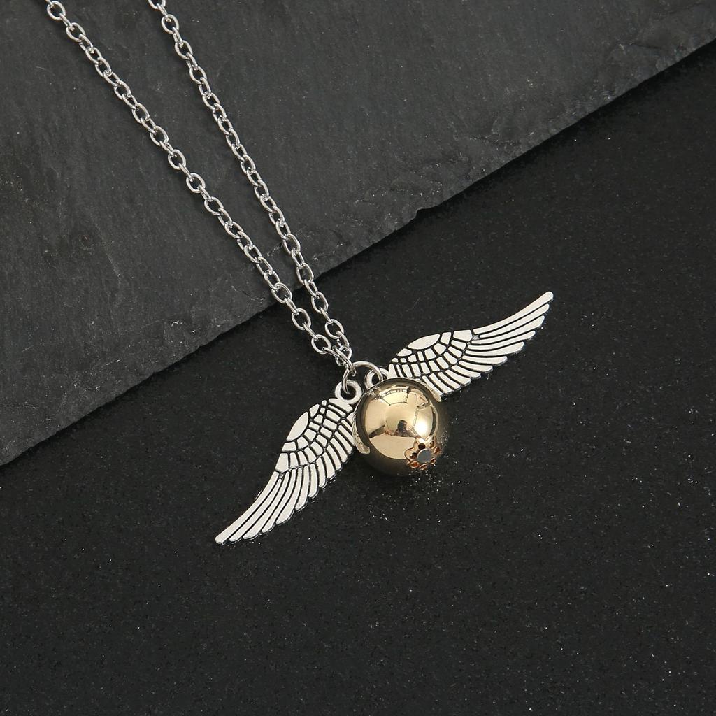 Harry Potter Altın Snitch Yıldızlı Alan Ölüm Yadigarları Altın Kolye