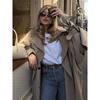 Women Casual Lace Up Long Trench Coat Chic Solid Color Full Sleeve Lapel Windbreaker New Fashion Loose Commute Jackets
