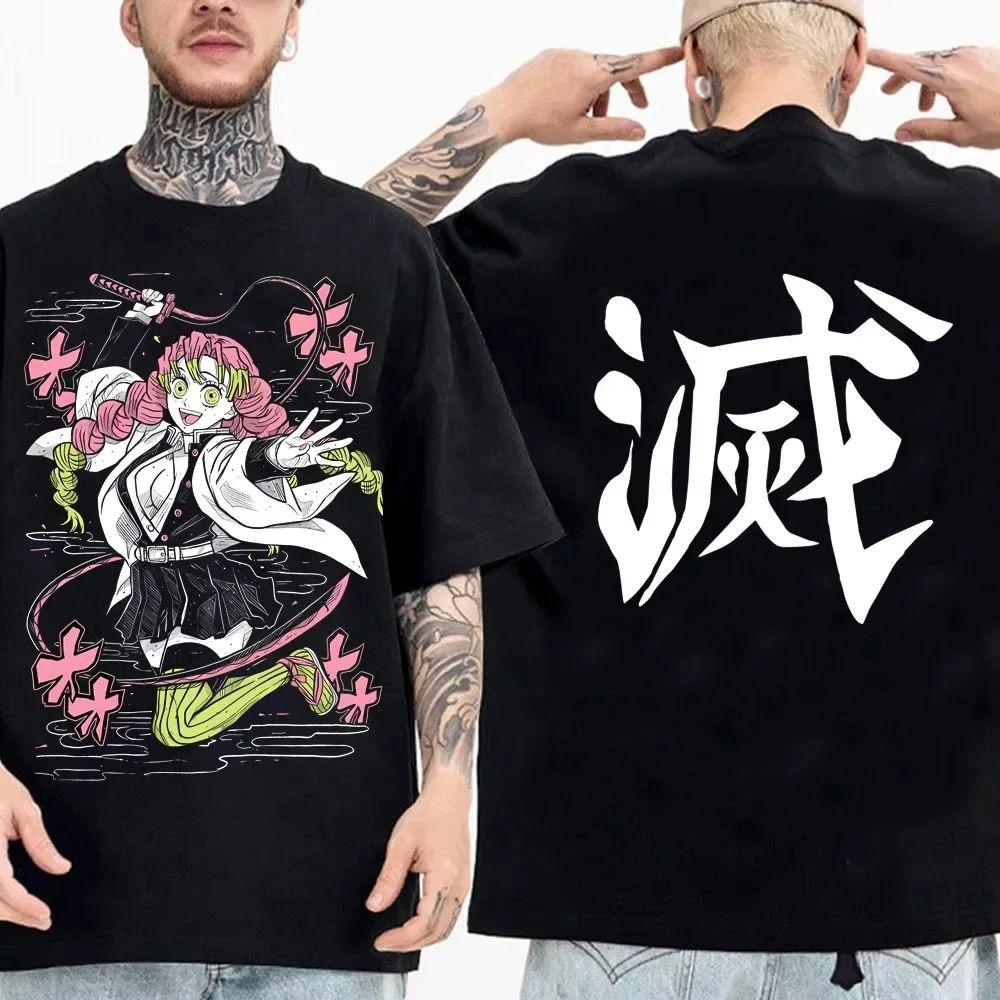 Cotton Demon Slayer Character Tshirt New Summer Anime Print Loose and Casual ParentChild Style ShortSleeve Top