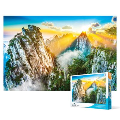 1000 Parça Yapboz - Huangshan Dağı'nın Manzaralı Görüntüleri, popüler Kore yapbozu