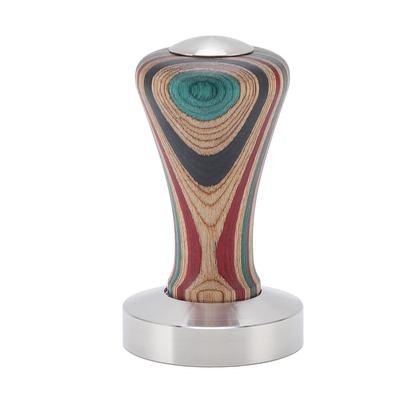 Colorful Wood Coffee Flat Tamper Stainless Steel Base Powder Hammer for Coffee Accessories