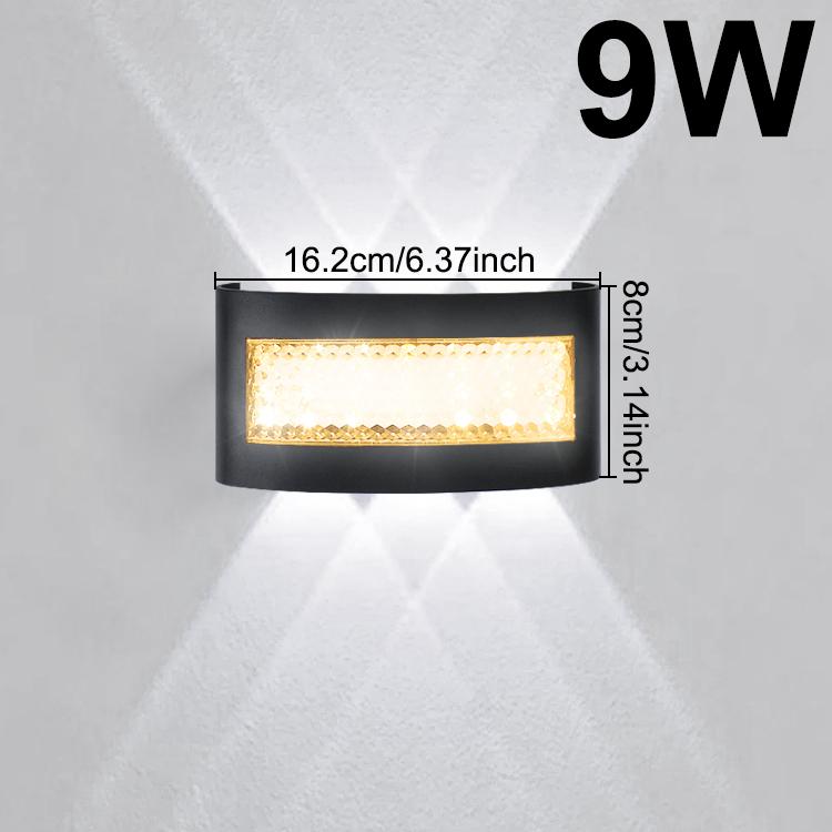 Applique LED da Esterno Giardino Portico Camera da Letto Soggiorno Scala Corridoio Illuminazione Interna Su e Giù Luci da Parete Decorative