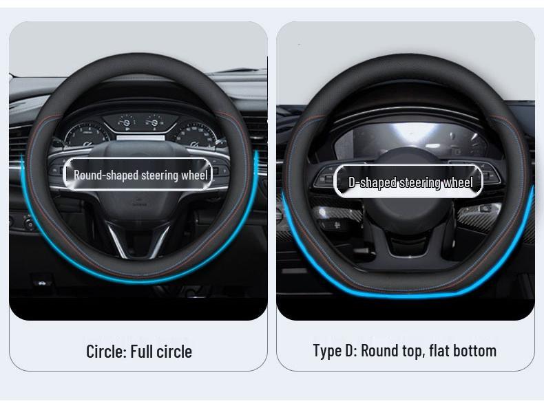 Leather Steering Wheel Cover for Wuling Rongguang Trucks (2012-2023 Models)