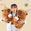 PP Cotton Capybara Plush Toys Happy Birthday Hat Capibara Anime Stuffed Doll  Home Decor Gifts