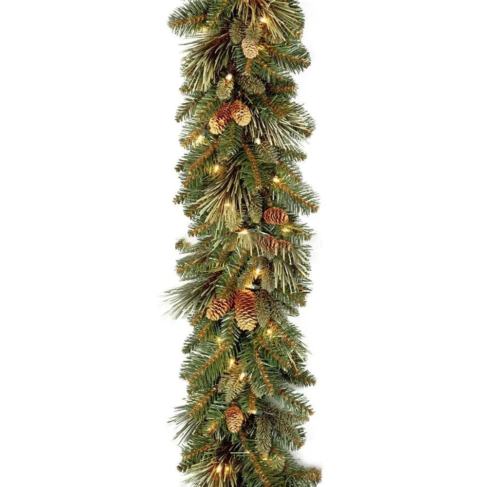 1.8M Christmas Rattan Garland Christmas Artificial Xmas Tree Rattan Banner Hanging Decoration DIY Wreath Rattan Decoration