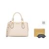 MICHAEL KORS MARILYN Gold Hardware Brand Logo Shoulder Cowhide Handbag Small Women's Light Cream