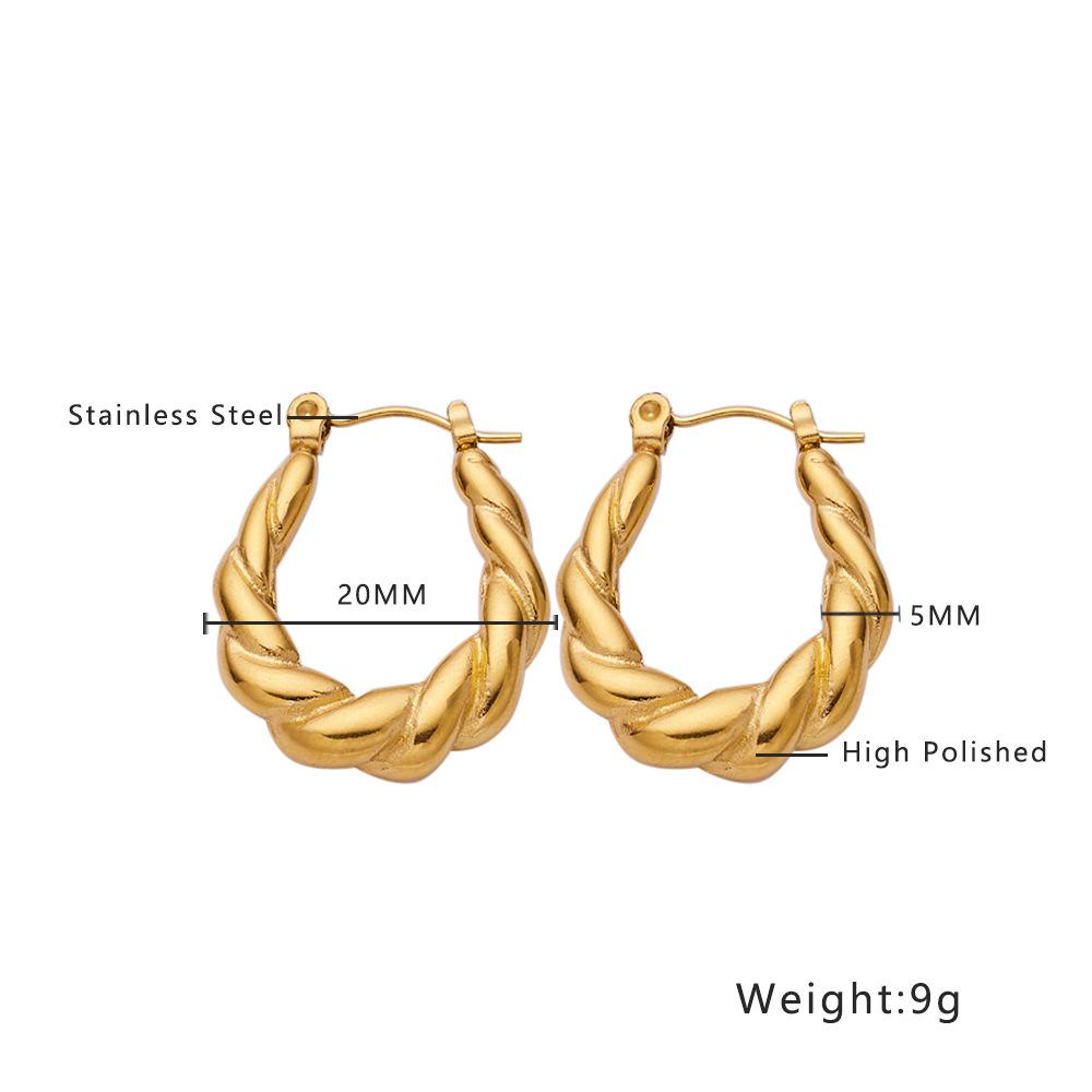 Cercei Trendy Personalizați, Cercei Stil Metalic, Cercei Răsuciți în Formă de Diamant