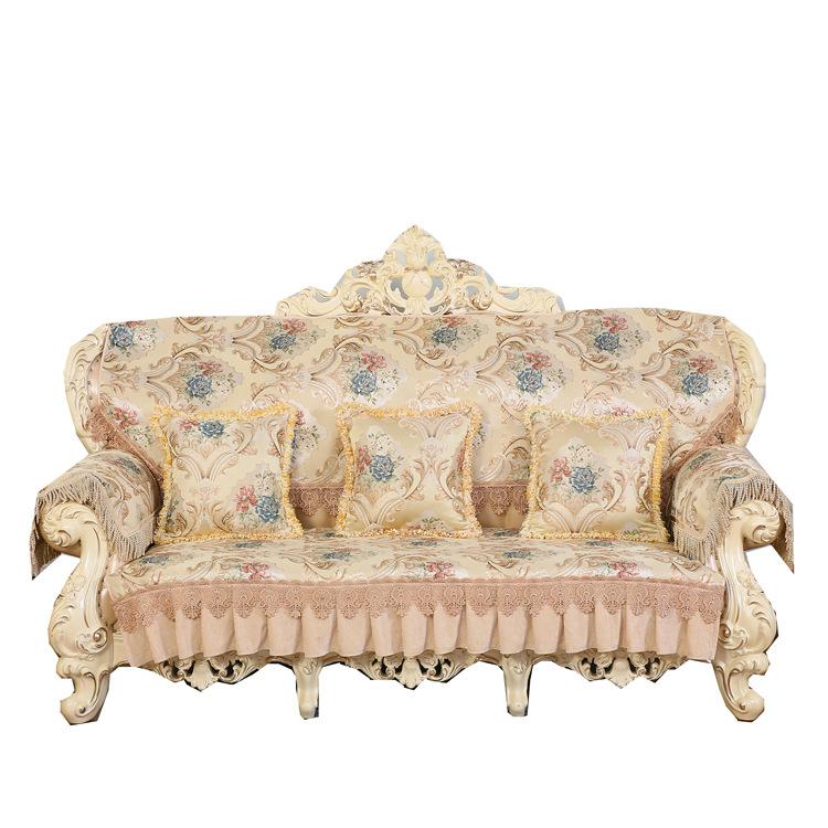 European Sofa Cushion, Universal In All Seasons, Living Room Leather Sofa Fabric, Non-Slip Sitting Cushion, Special-Shaped Princess All-Inclusive Cush