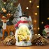 Rotating Santa Claus Music Box Multifunctional Resin Sculpture Rotating Christmas Ornament Tabletop Decoration LED Lights