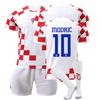 2223 Croatia Home Jerseys Children's Football Training Suit Set