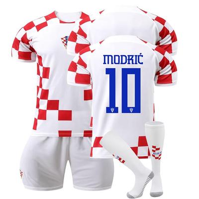 2223 Croatia Home Jerseys Children's Football Training Suit Set