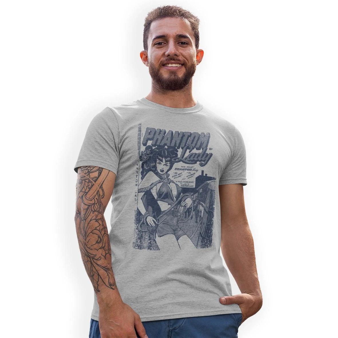 Phantom Lady T-Shirt American Golden Age Comic Cover Art Birthday Gift S