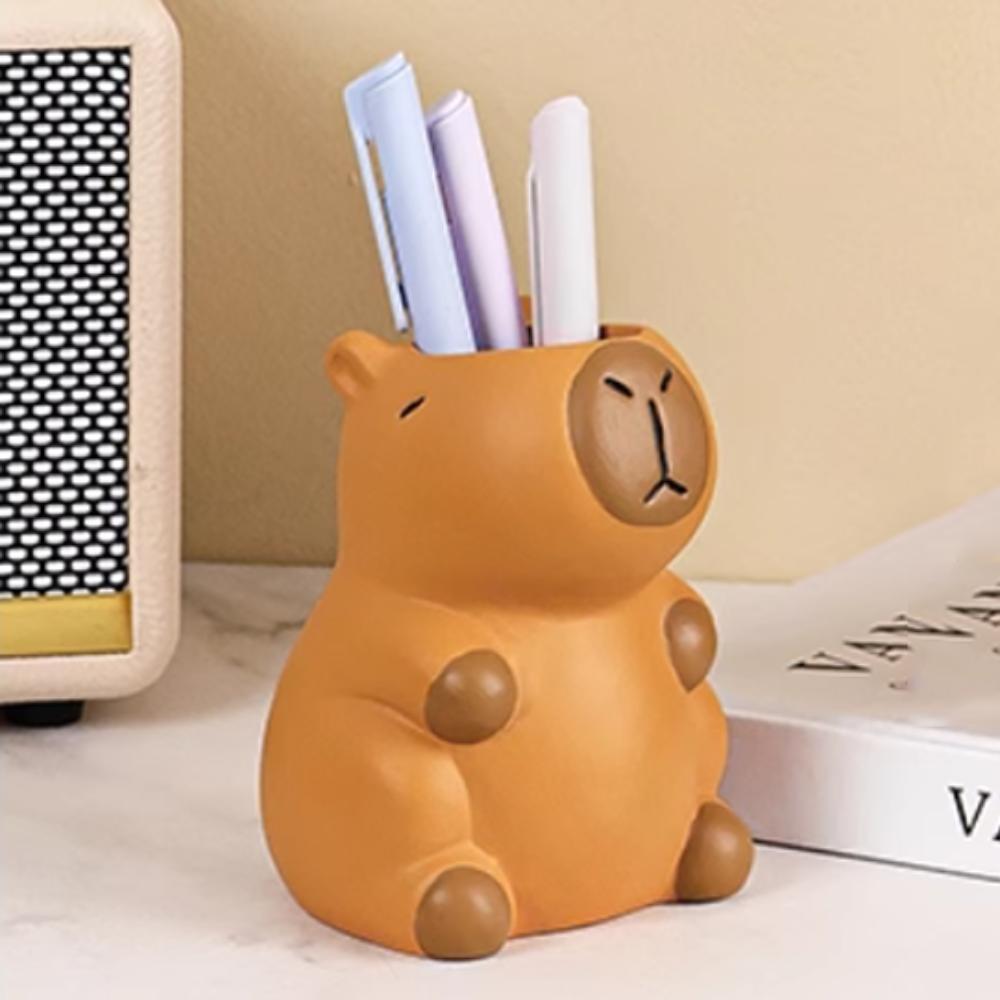 Interesting Capybara Pen Holder Ornament Capybara Stationery Organizer  Makeup Brush