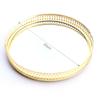 Gold Metal Mirror Base Tray Perfume Jewelry Makeup Decorative Vanity Tray