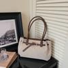 Commuter Shoulder Bag Contrast Color Tote Bag Women's Large Capacity Underarm Bag