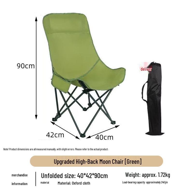 Portable Comfortable High Back Moon Chair for Outdoor, Picnic, Camping, and Sketching - Lightweight & Foldable Design
