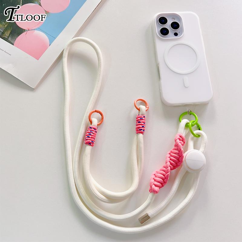 

Ожерелье-кроссбоди, регулируемый ремешок, шнурок, гальванизированный магнитный чехол для телефона для iphone 16 15 14 13 11 12 Pro Max plus, матовая крышка For iPhone 16 белый