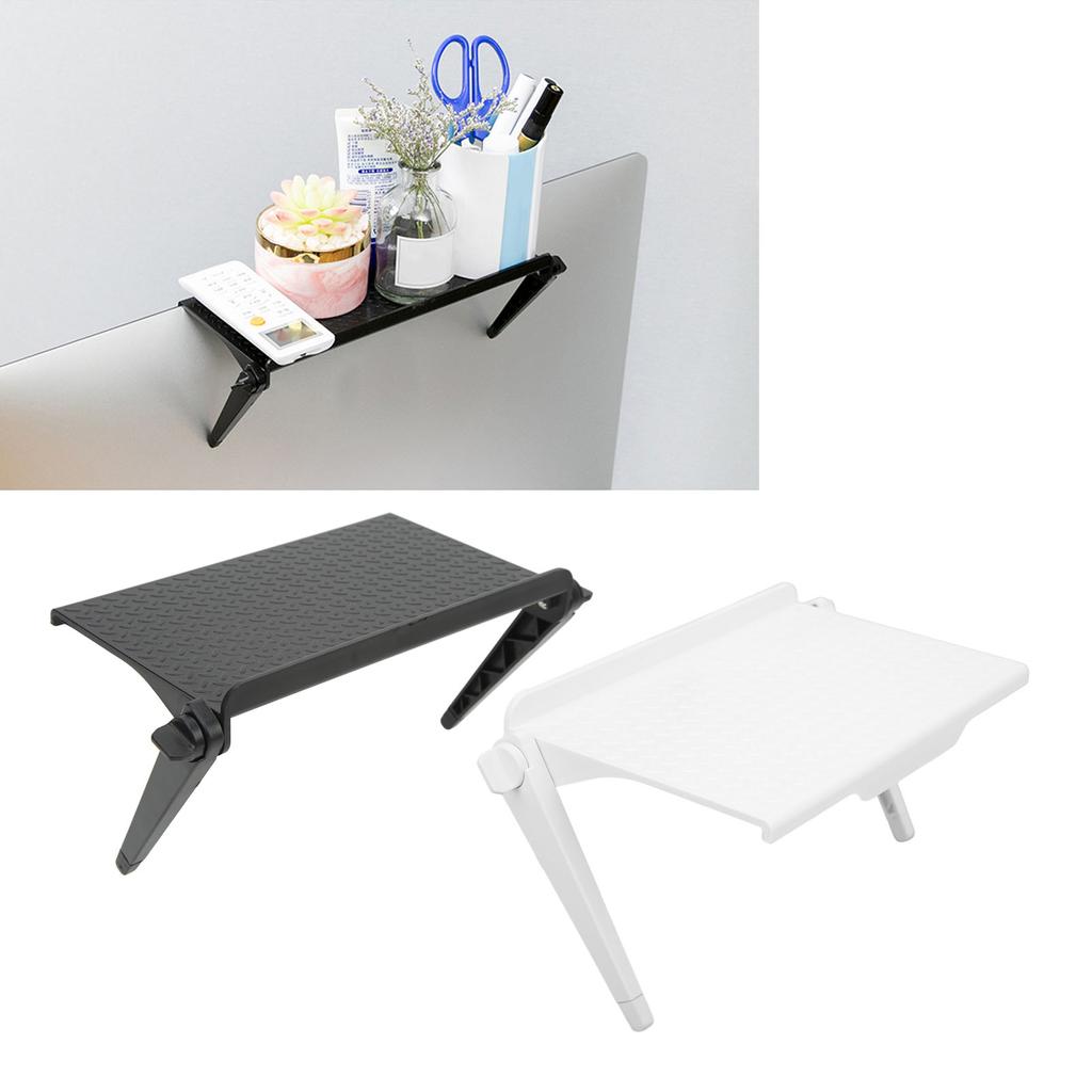 ABS Monitor Rack Silicone Pads Scratch Proof Adjustable Legs Sturdy ABS Screen Storage Shelf for Scr