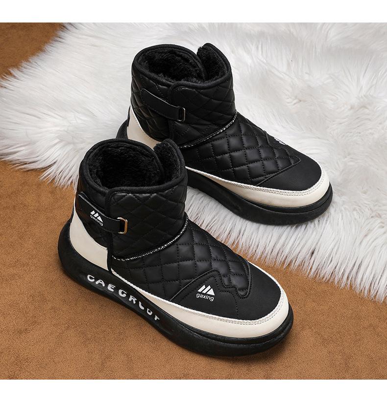 Black Martin boots Winter high-top velvet thermal cotton shoes Thickened outdoor snow boots 39