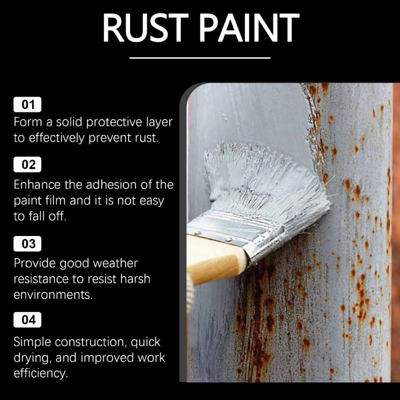 Powerful 100G Corrosion Inhibitor Paint Industrial Oxidation Converter with Brush Set for Maintenance & Repair Tasks