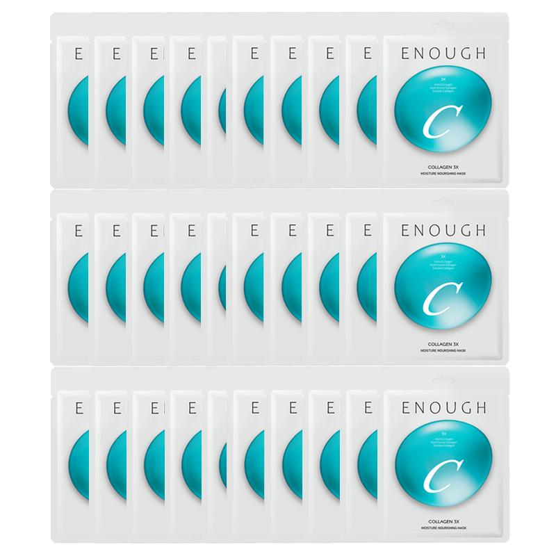 ENOUGH Collagen 3X Moisture Nourishing Sheet Mask 25g × 10pcs (3 Options)