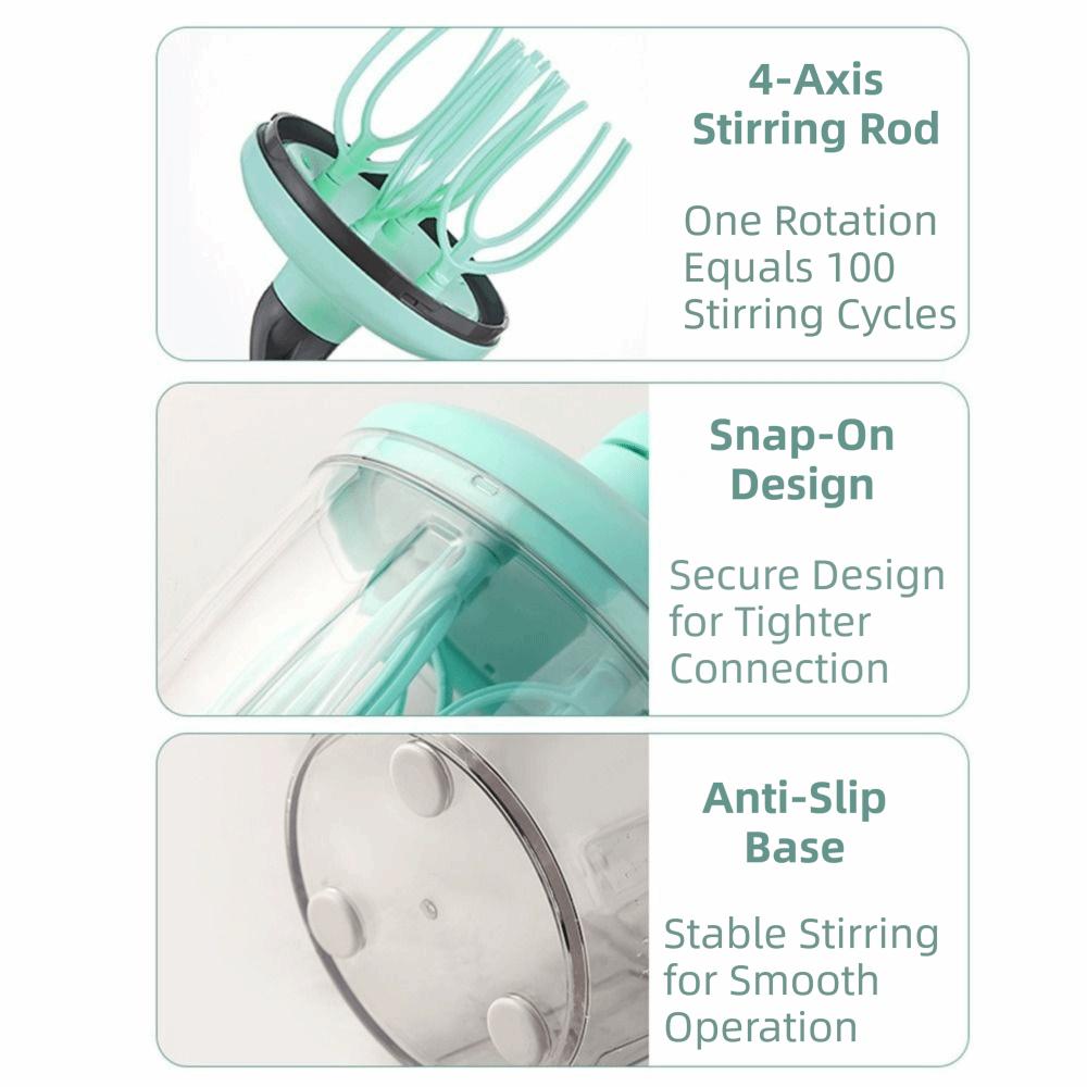 Rutschfester Ergonomischer Manueller Schneebesen Leichtgewichtiger Halbautomatischer Mixer Handgekurbelter Schläger Eischnee Sahne