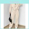 Womens Fall Casual Tracksuit With Polyester Fabric For Lounge And Sport Activities