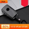 Interior Mouldings Carbon Fiber+Silicone Car Key Fob Cover Case For Mazda 3 Alexa CX-30 CX30 CX5 CX 5 CX-5 CX8 CX9 CX4 2019 2020