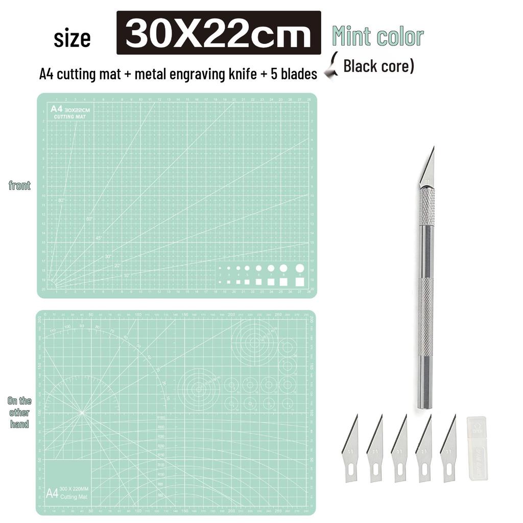 A4 3mm Thick Cutting Mat - Durable Handmade Desktop Pad for Paper Cutting & Writing