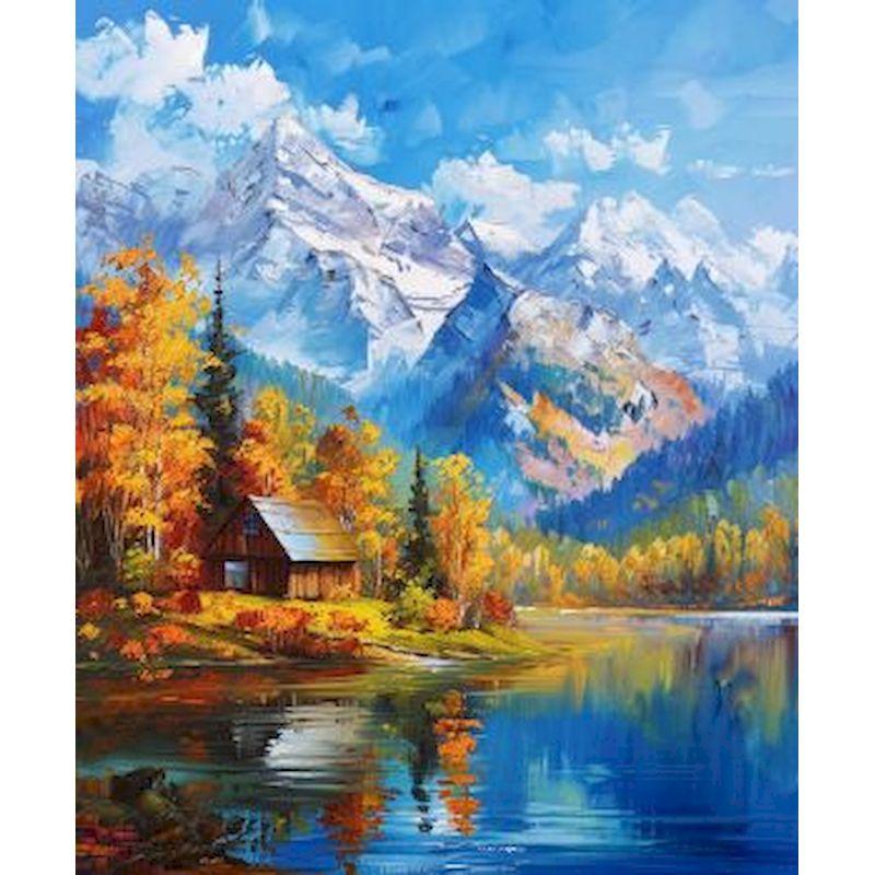 

CHENISTORY 5D DIY Diamond Painting Landscape Full Square Diamond Modern Handmade Production Friend Gift Home Decor Full Round 20X30cm