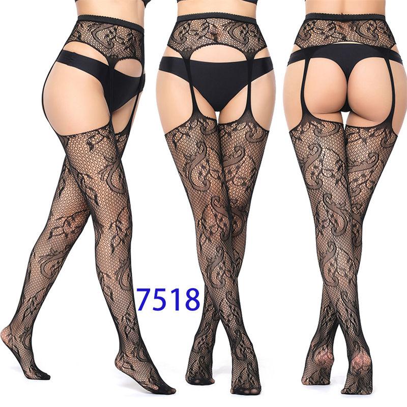 Sexy Suspenders Mesh Stockings Fishnet Eye Women's Bottoming Pantyhose