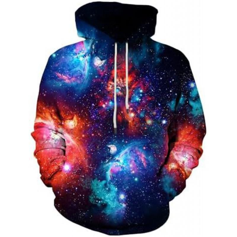 Unisex 3D Graphic Hoodie Oversized Streetwear Sweatshirt Air Layer Fabric Casual Pullover