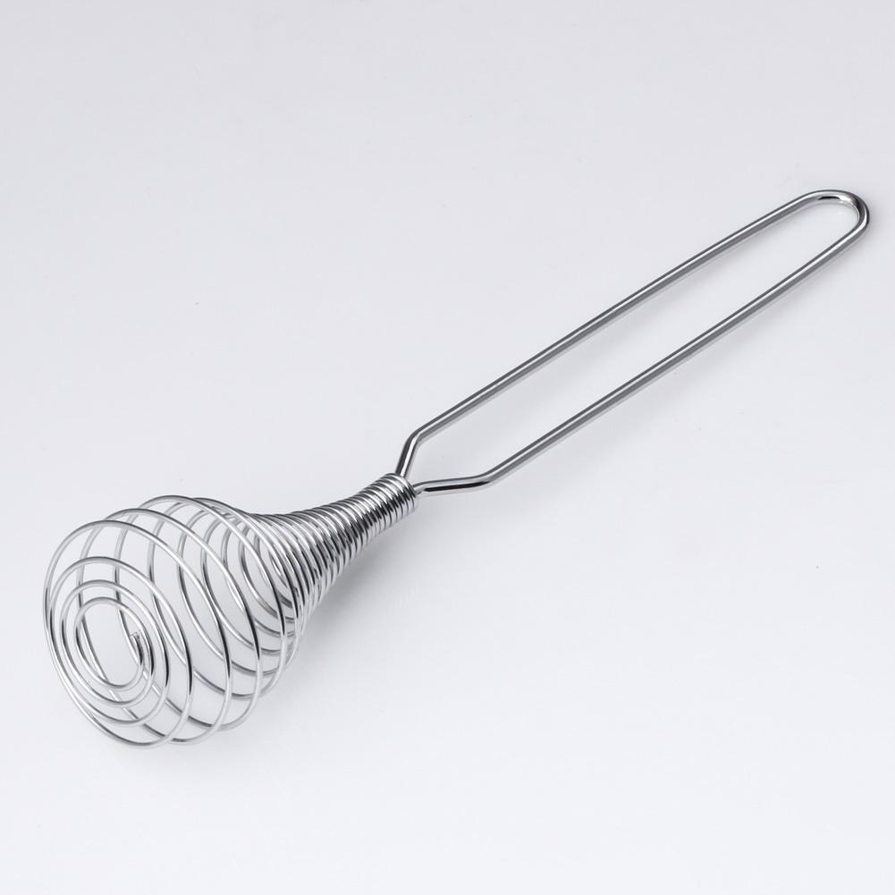 Stainless Steel Spring Coil Whisk Kitchen Tool Accessories Blender Hand Held Sauce Stirrer For Mixing Blending Cooking