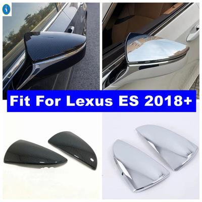 ABS Auto Side Door Rearview Mirror Decor Shell Cover Trim For Lexus ES 2018 - Chrome / Carbon Fiber Exterior Accessories
