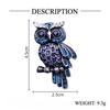 Unique and Exquisite Owl Full Diamond Brooch, Corsage Suit Clothing Pin, Hot-selling Jewelry