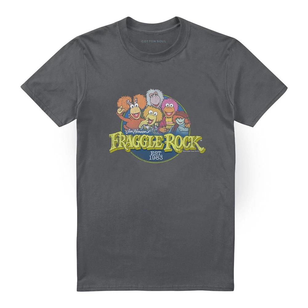 Fraggle Rock Circle Logo T-Shirt S-4XL, Charcoal XL
