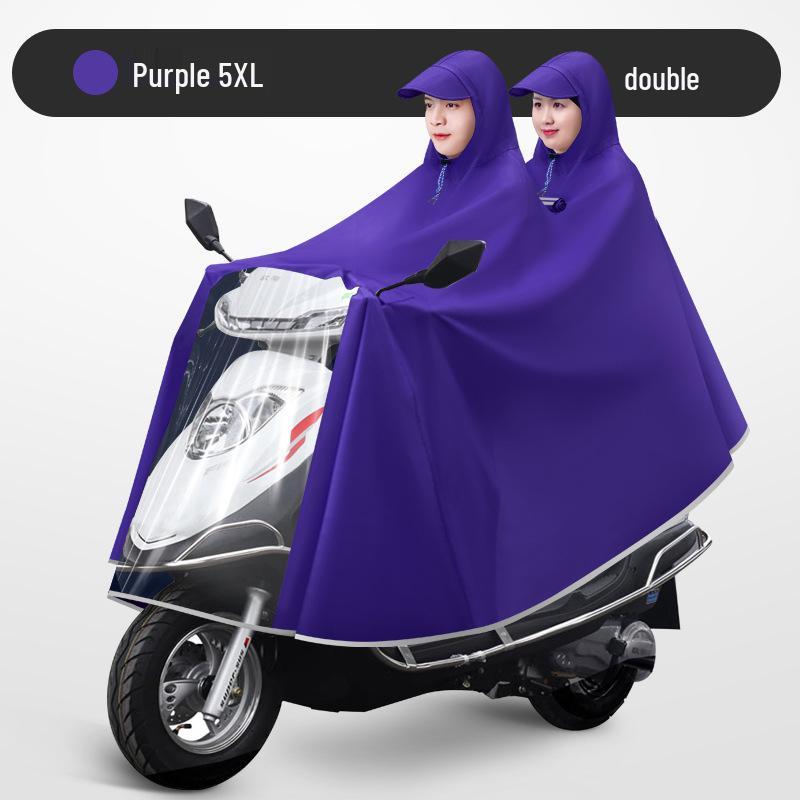 Unisex Electric Car Raincoat: Long, Full-Body, Extra Thick, Waterproof Poncho for Motorcycle Use