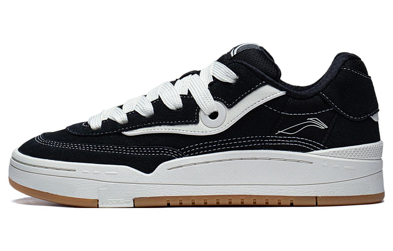 Li Ning GOS 2000 Abrasion Resistant Abrasion Resistant Low top Skateboard Shoes Women s Black White AEPSA56-1 37