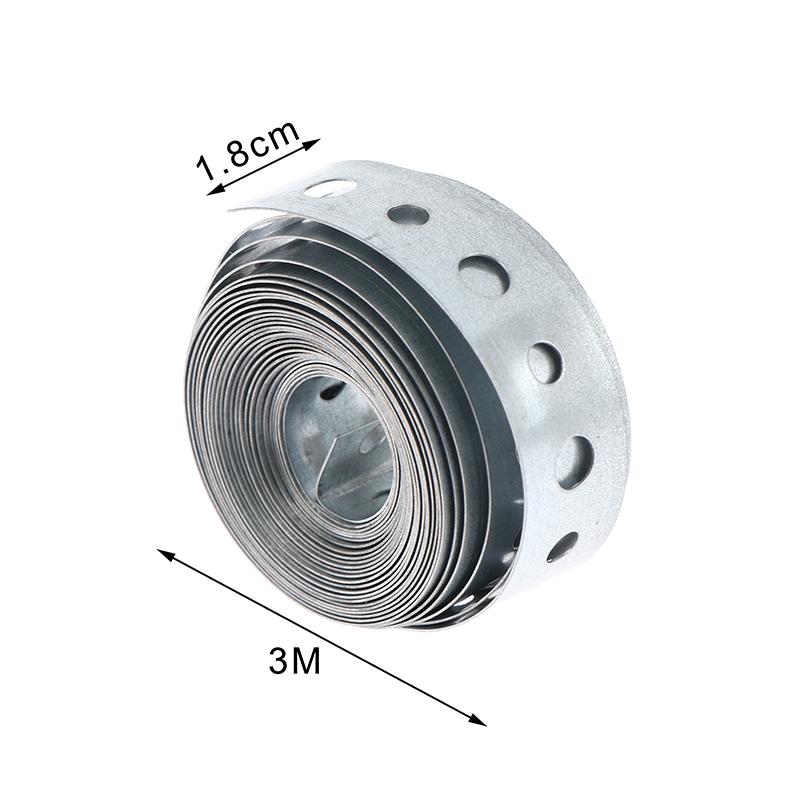 1 Rolle verzinktes Stahlband Aufhängeband vorgelocht Mehrschlitz-Metallband für Rohrabstützungen Aufhängung und Blecharbeiten