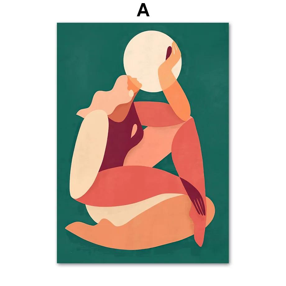 

Scandinavian Style Boho Abstract Wall Art Prints, Abstract Poster, Coral Leaves Flower Gallery, Aesthetic Room Decor, Modern Fas 21x30cm No Framed