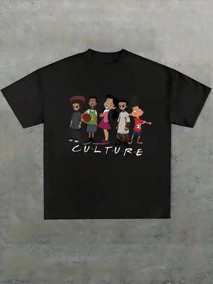 Casual Cartoon Culture Graphic TShirt Short Sleeve Crew Neck Polyester Machine Washable Spring Summer Top Ladies Unisex Style