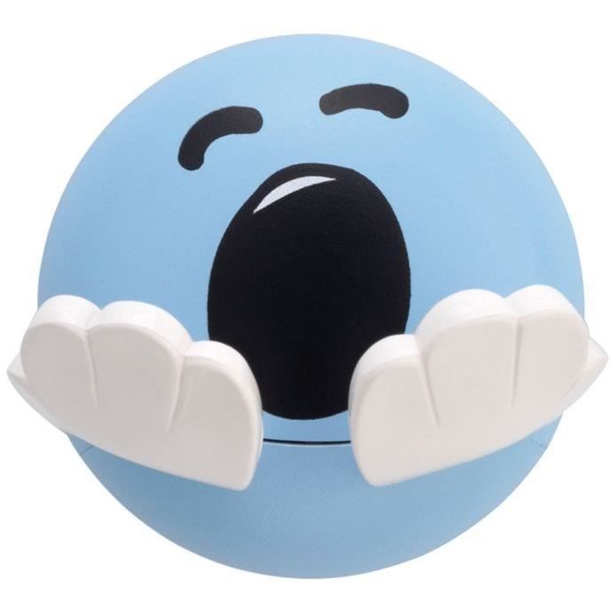 Patère adhésive - INOFIX - Infantile - Bleu - Diamètre 65 mm - Épaisseur 47 mm