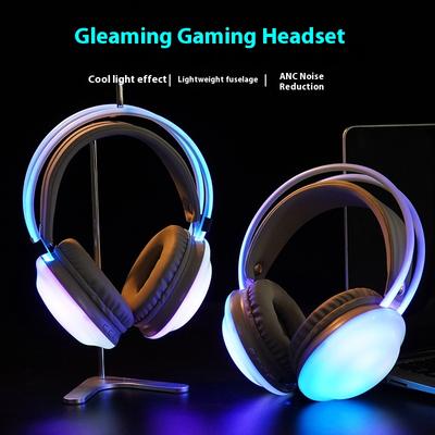 Bluetooth náhlavná súprava RGB Streamer Oslnivé svetlo Herná náhlavná súprava E-športová