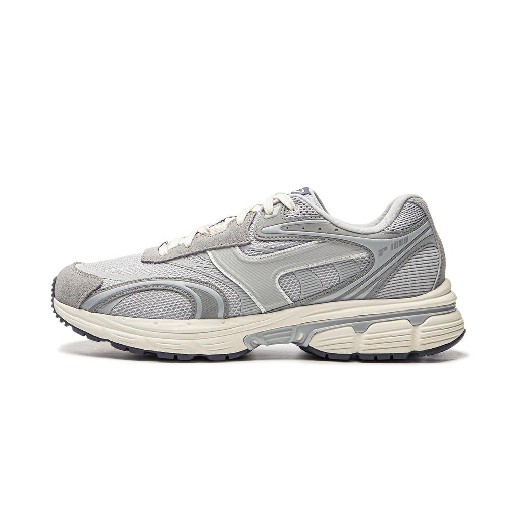 New LiNing Pentium P1000 Anti Slip Wear Resistant Low Top Chunky Sneakers Men's Gray AGCU411-1